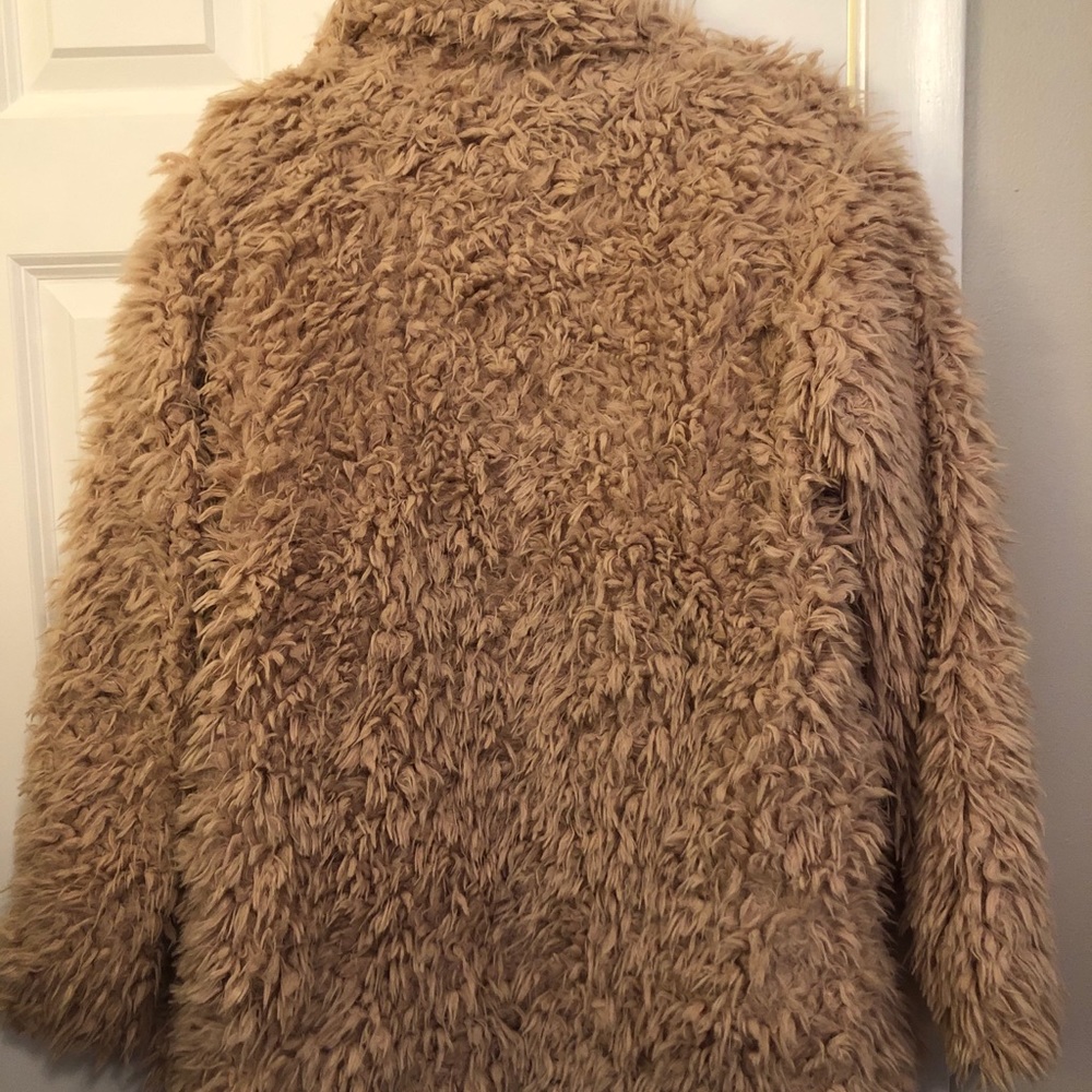 Tan teddy coat - Picture 3 of 3